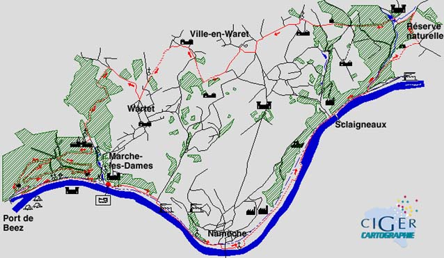 Plan Marche-les-Dames - Gd Tour