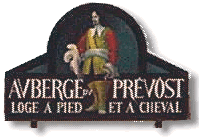 L'enseigne de l'auberge du Prevost