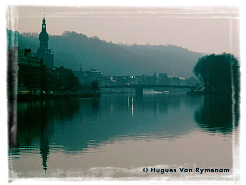 Dinant dans la brume